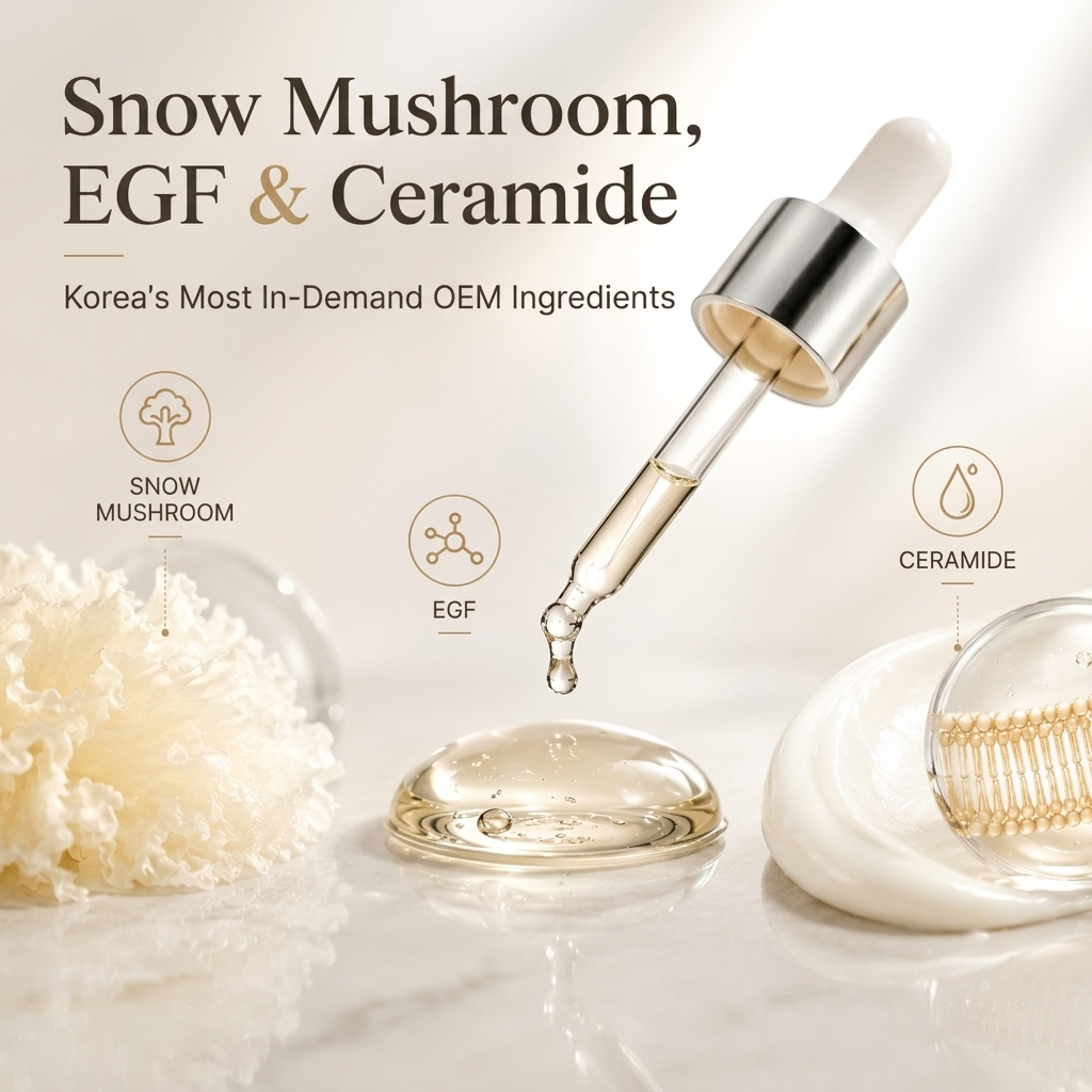 Snow Mushroom, EGF & Ceramide Korea OEM